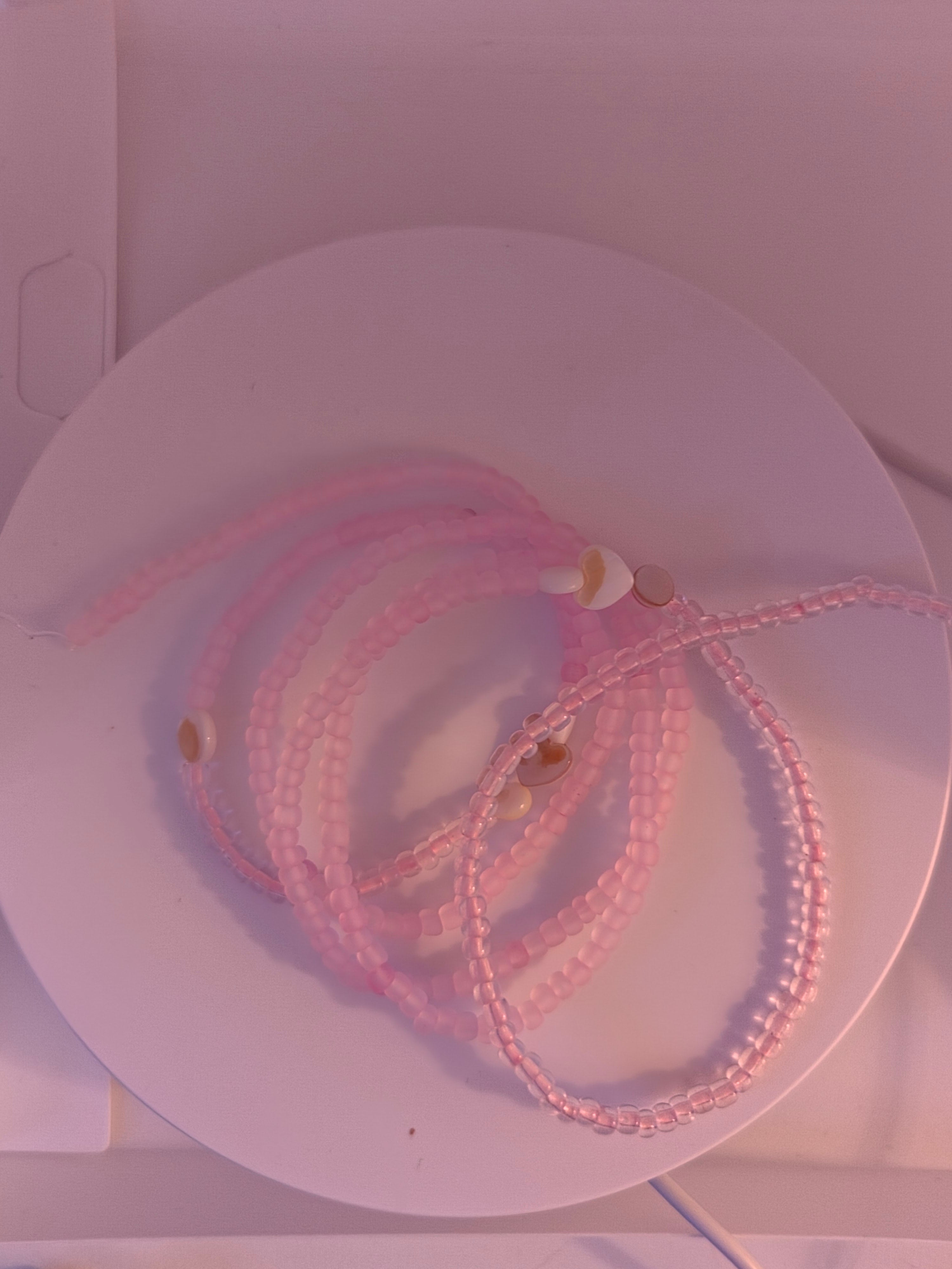 Frosted color waistbeads